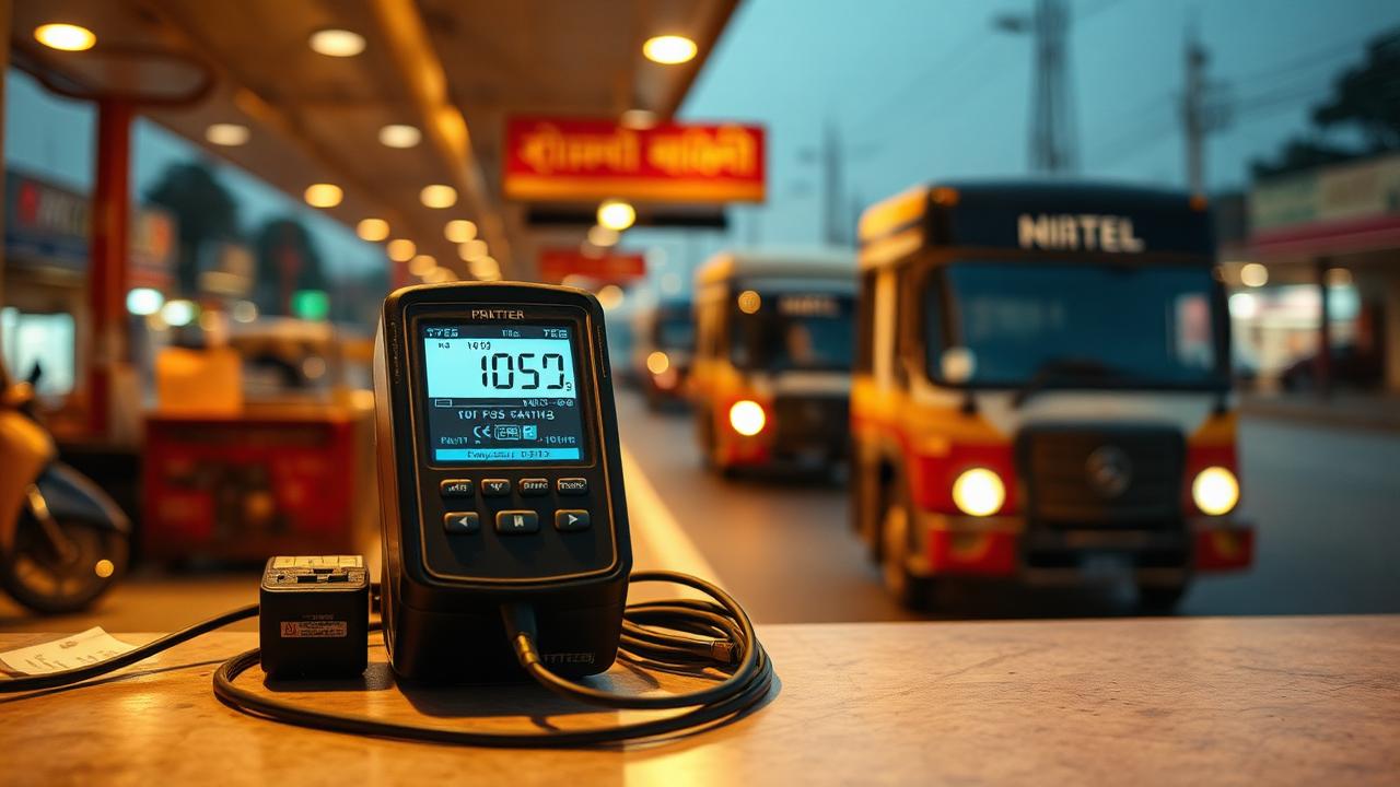 Battery health being measured on a test meter for a Sankeshwar customer at the iFixPro service counter